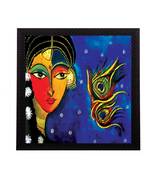 Beautiful Radha Satin Matt Texture UV Art Painting