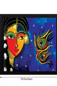 Beautiful Radha Satin Matt Texture UV Art Painting