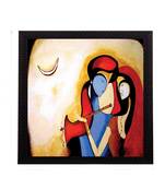 Divine Radha Krishna Satin Matt Texture UV Art Painting