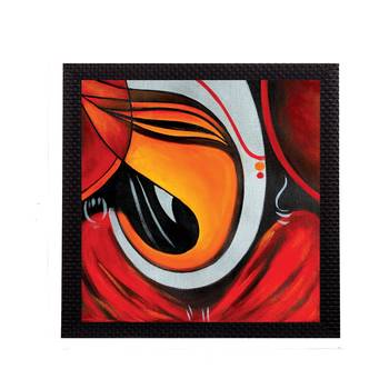 Powerful Lord Ganesha Satin Matt Texture UV Art Painting 1