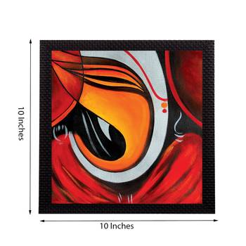 Powerful Lord Ganesha Satin Matt Texture UV Art Painting 2