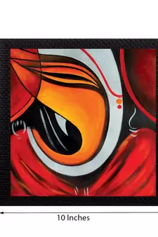 Powerful Lord Ganesha Satin Matt Texture UV Art Painting