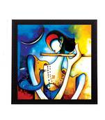 Musical Lord Krishna Satin Matt Texture UV Art Painting