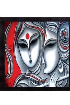 Divine Radha Krishna Satin Matt Texture UV Art Painting