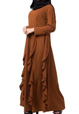 Beautiful Abaya Like Dress With Falling Panels Made In kashibo Matte Fabric 2