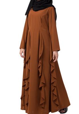 Beautiful Abaya Like Dress With Falling Panels Made In kashibo Matte Fabric 5
