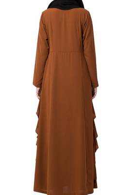 Beautiful Abaya Like Dress With Falling Panels Made In kashibo Matte Fabric 6