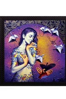 Beautiful Lady Satin Matt Texture UV Art Painting