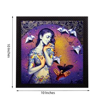 Beautiful Lady Satin Matt Texture UV Art Painting 2