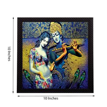 Divine Krishna Radha Satin Matt Texture UV Art Painting 2