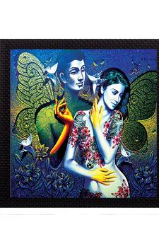 Beautiful Lady and Man Satin Matt Texture UV Art Painting