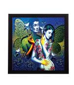 Beautiful Lady and Man Satin Matt Texture UV Art Painting