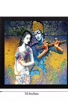 Divine Radha Krishna Satin Matt Texture UV Art Painting