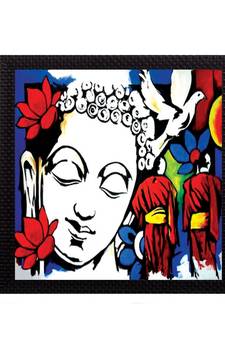 Spiritual Lord Buddha Satin Matt Texture UV Art Painting