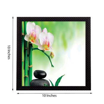 White Botanical Floral Satin Matt Texture UV Art Painting 2