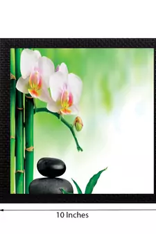 White Botanical Floral Satin Matt Texture UV Art Painting