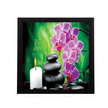 Pink Flower and Candle Satin Matt Texture UV Art Painting 1