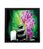 Pink Flower and Candle Satin Matt Texture UV Art Painting