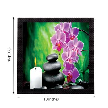 Pink Flower and Candle Satin Matt Texture UV Art Painting 2