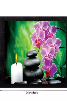 Pink Flower and Candle Satin Matt Texture UV Art Painting