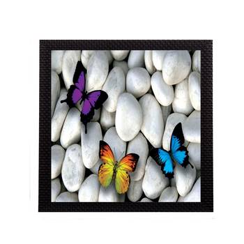 Butterfly On Stones Satin Matt Texture UV Art Painting 1