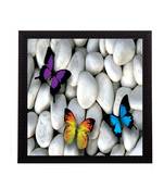 Butterfly On Stones Satin Matt Texture UV Art Painting