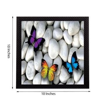 Butterfly On Stones Satin Matt Texture UV Art Painting 2