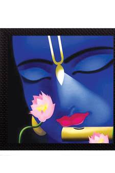 Enlightening Krishna Satin Matt Texture UV Art Painting