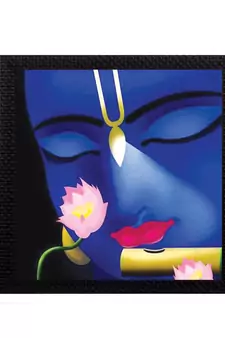 Enlightening Krishna Satin Matt Texture UV Art Painting