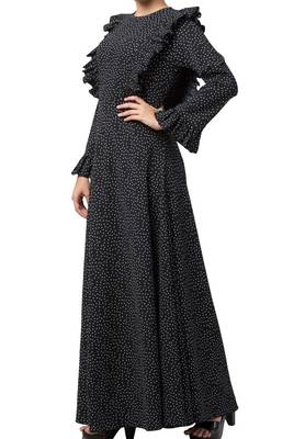 Maxi Dress With Ruffles-Made Of Bubble Crepe 3