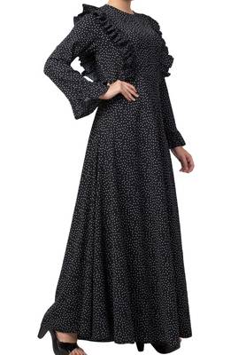 Maxi Dress With Ruffles-Made Of Bubble Crepe 6