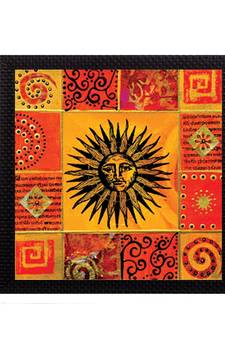 Face Of Sun Satin Matt Texture UV Art Painting