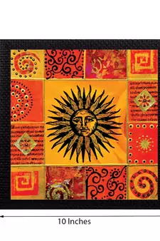 Face Of Sun Satin Matt Texture UV Art Painting