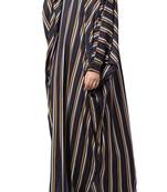 Crepe Striped Kaftan With Belt