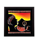 Lovely Tribal Couple Satin Matt Texture UV Art Painting