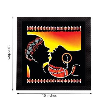 Lovely Tribal Couple Satin Matt Texture UV Art Painting 2