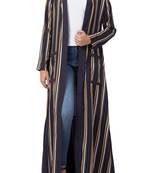 Long Dress With Front Pockets And Contrast Pleated Bottom Made In Crepe And Moss Fabric