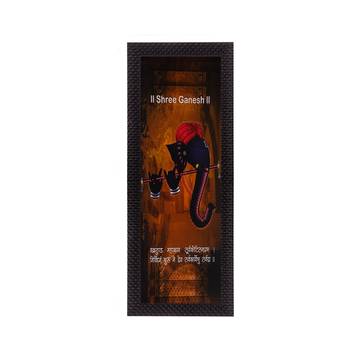 Powerful Lord Ganesha Satin Matt Texture UV Art Painting 1