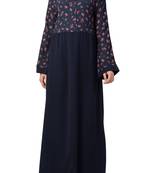 Printed Abaya Like Dress For Daily Use  Made In Crepe And Moss Fabric