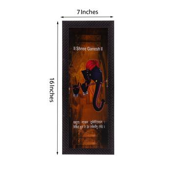 Powerful Lord Ganesha Satin Matt Texture UV Art Painting 2