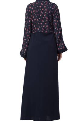 Printed Abaya Like Dress For Daily Use  Made In Crepe And Moss Fabric 6