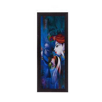 Lord Krishna Radha Satin Matt Texture UV Art Painting 1