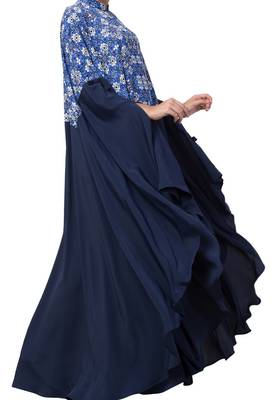 Multi Color Irani Kaftan In Printed Fabric Made In Crepe And Moss Fabric 6