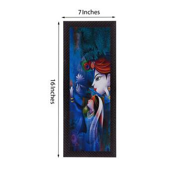 Lord Krishna Radha Satin Matt Texture UV Art Painting 2