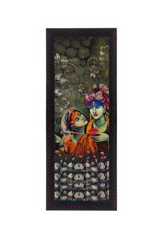 Radha Krishna Satin Matt Texture UV Art Painting