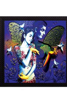 Lovely Couple Satin Matt Texture UV Art Painting