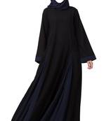 Flared Bottom Abaya Dress In Dual Color Made In kashibo Matte Fabric