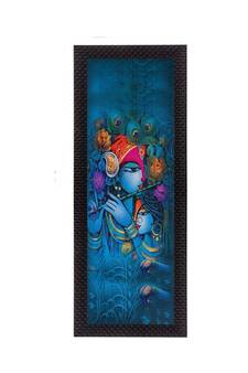 Musical Lord Krishna Satin Matt Texture UV Art Painting