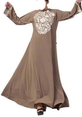 Beautiful Umbrella Flare Abaya Dress With Matching Embroidery Work 3