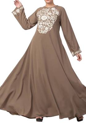 Beautiful Umbrella Flare Abaya Dress With Matching Embroidery Work 4
